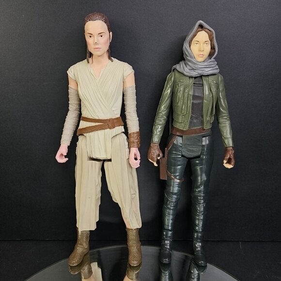 Disney Hasbro Star Wars Rogue One Jyn Erso And Rey Action Figures LFL - Picture 1 of 16